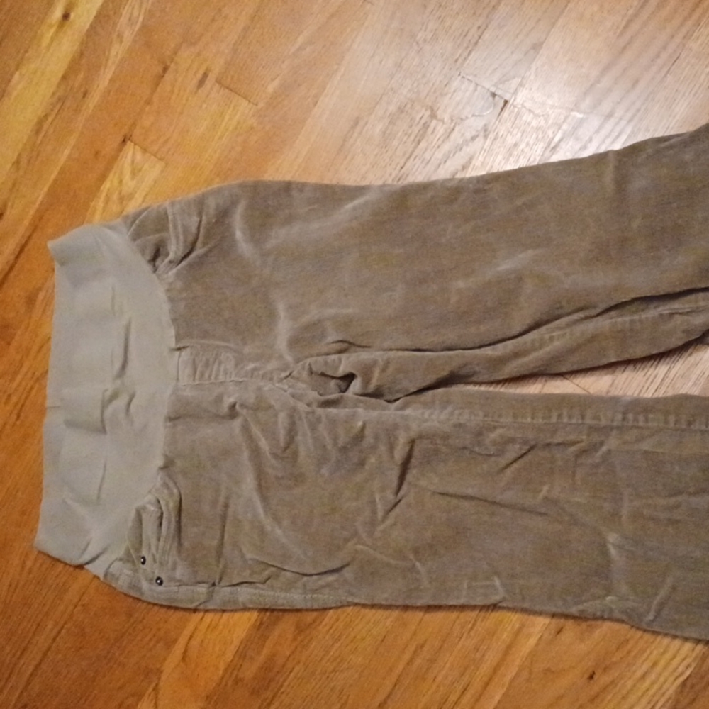 Maternity brown flare corduroy pants